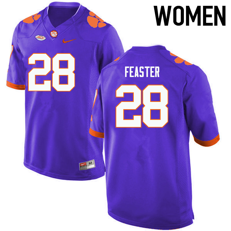Women Clemson Tigers #28 Tavien Feaster College Football Jerseys-Purple - Click Image to Close